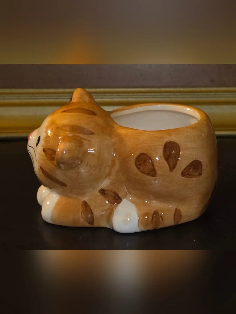 Choice MSR Imports Ceramic Orange Tabby Cat Planter - Cute Pet-Themed Décor